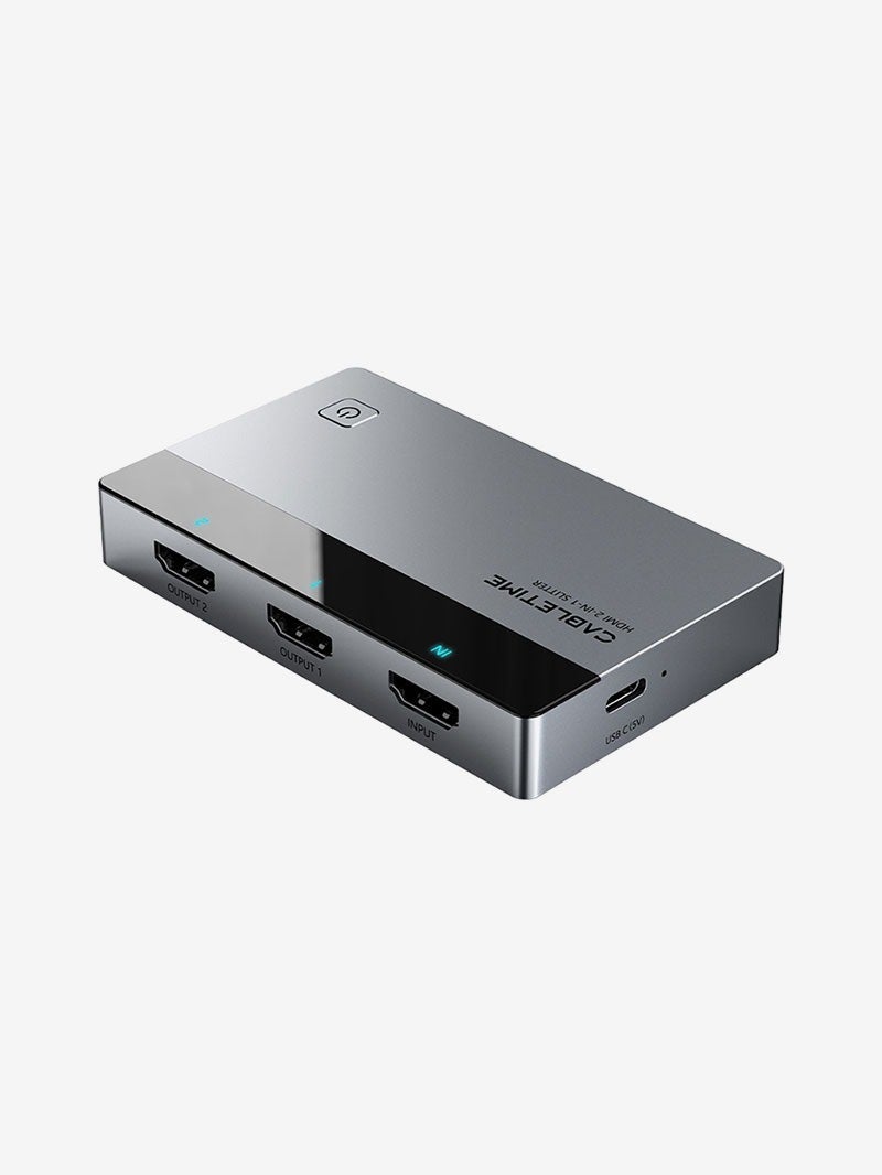 كابل تايم موزع HDMI بدقة 4K و60 هرتز، مدخل واحد ومخرجان لشاشتين - Image 1